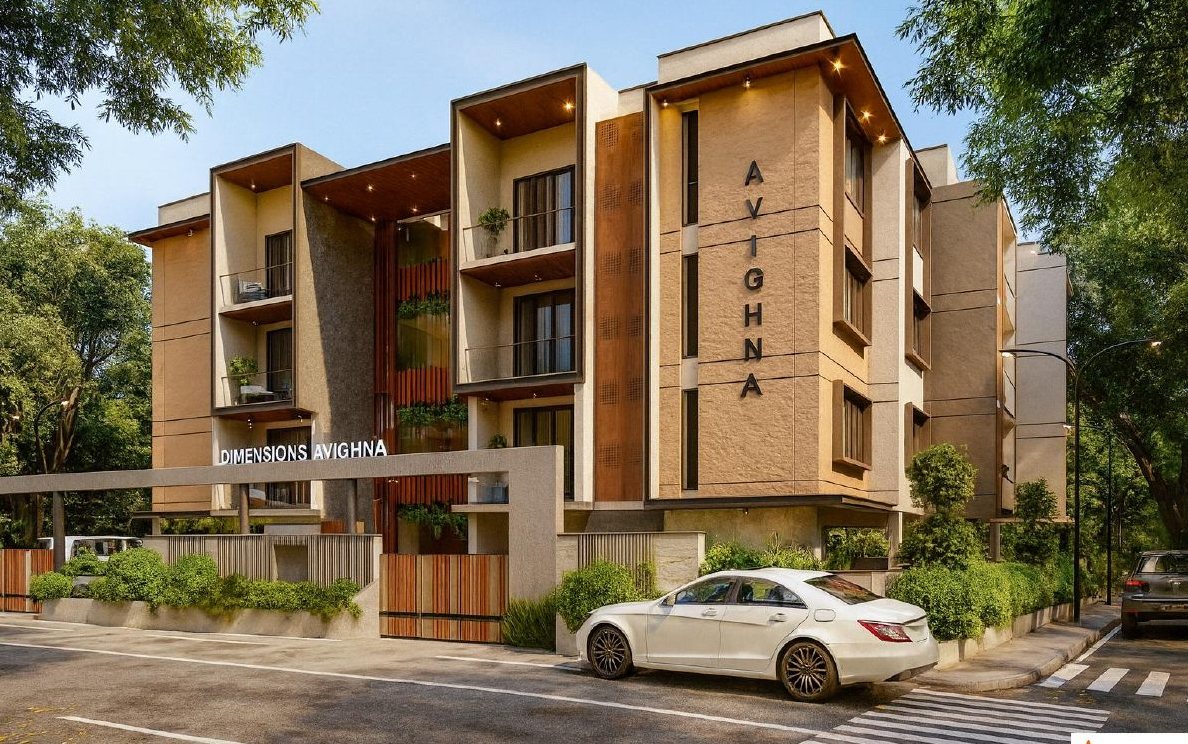 AVIGHNA apartments, Mysuru — street elevation